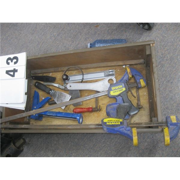 Wood Clamps/Caulking Gun / Hand Scraper etc