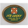 Image 1 : Lucky Lager Reverse Painted Glass Beer Sign