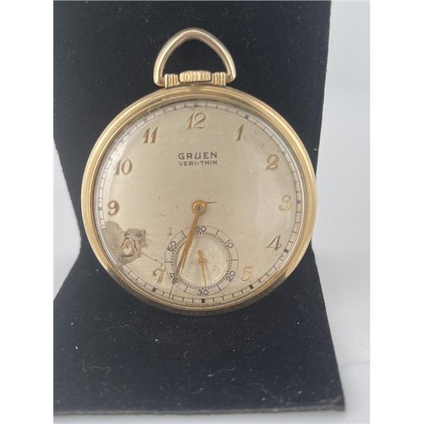 Antique Gruen Veri Thin Pocket Watch