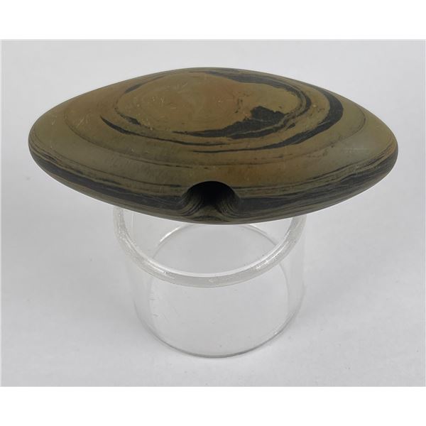 Ancient American Indian Banded Slate Bannerstone