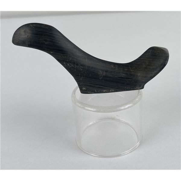 Ancient Indian Elongated Slate Bird Stone Indiana