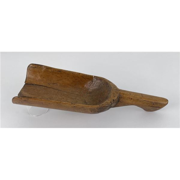 Antique American Primitive Wood Salt Flour Scoop