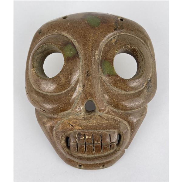 Ancient Pre Columbian Jade Olmec Mask