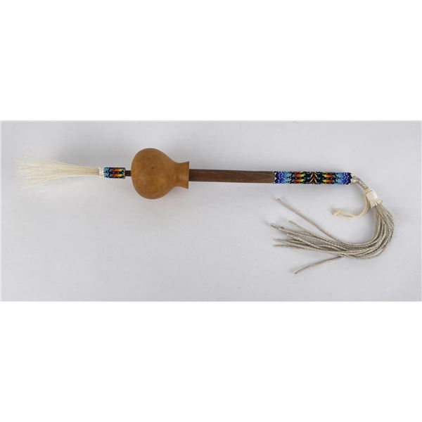 Plains Native American Indian Beaded Dance Rattle