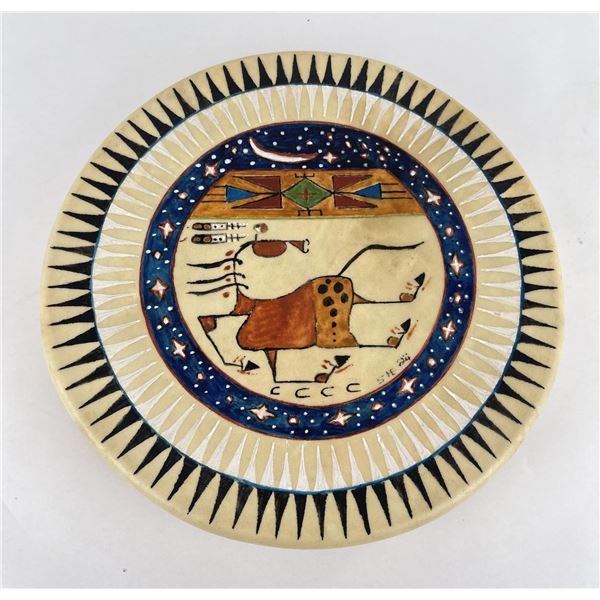 Plains Indian Made Painted War Drum