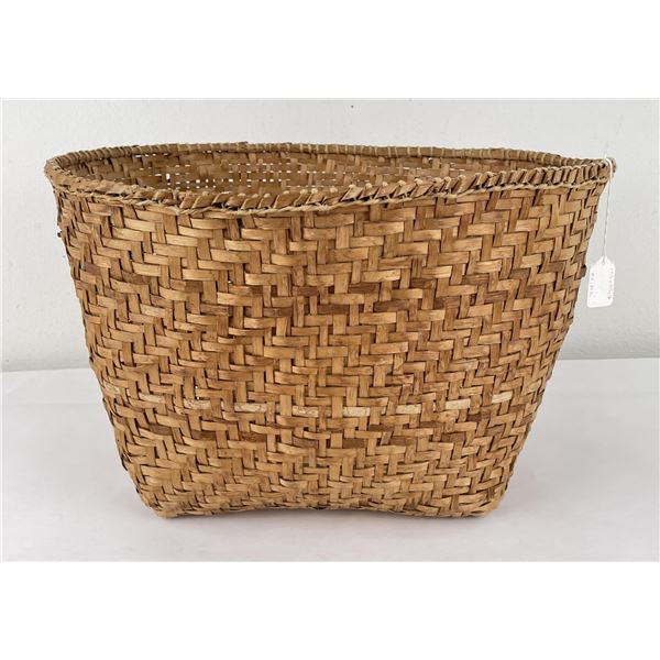 Northwest Coast Indian Cedar Gathering Basket