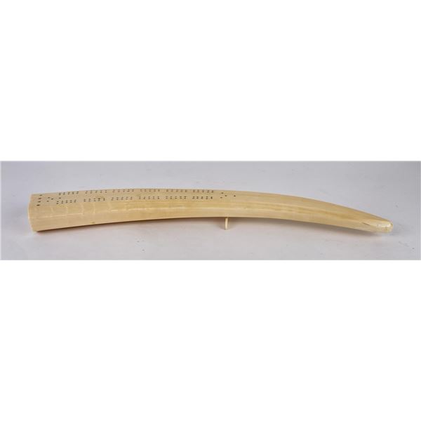 Stunning Large Eskimo Walrus Cribbage Board