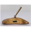 Image 1 : Antique Eskimo Inuit Whale Tooth Pen Stand