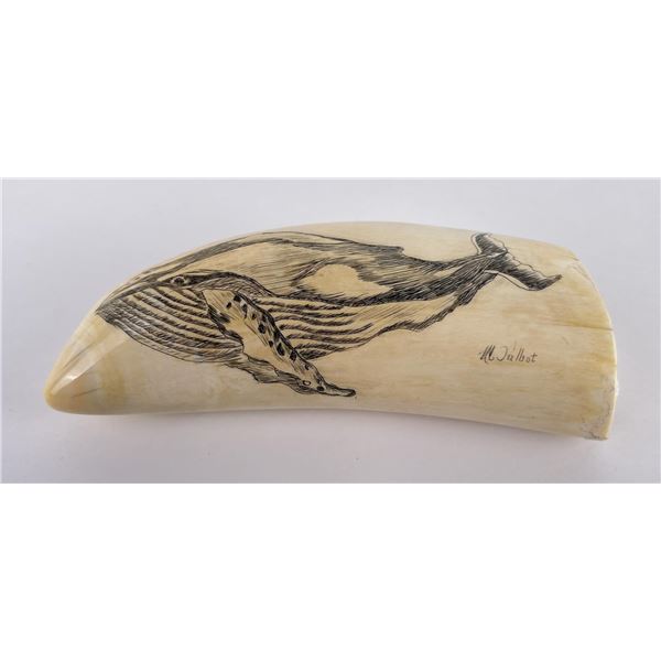 Antique Eskimo Inuit Scrimshaw Whale Tooth