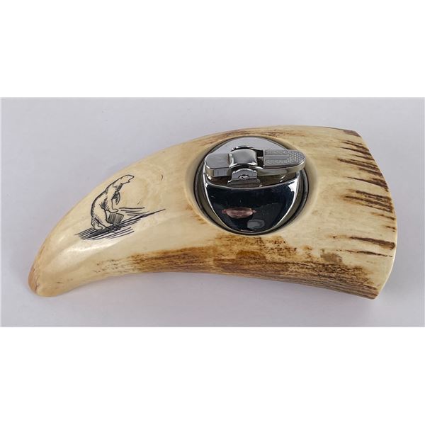 Antique Eskimo Inuit Scrimshaw Whale Tooth