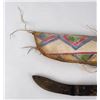 Image 2 : Plains Indian Painted Parfleche Knife Scabbard