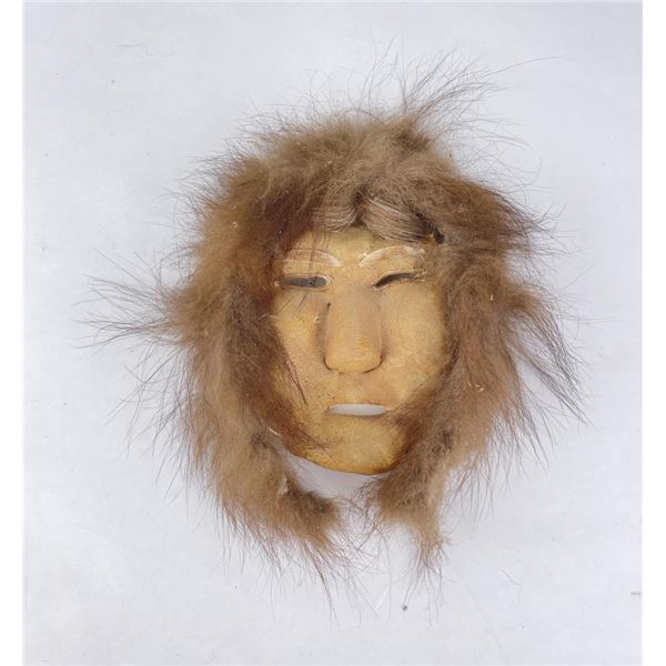 Antique Eskimo Inuit Skin Mask