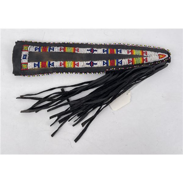 Plains Indian Beaded Leather Knife Sheath