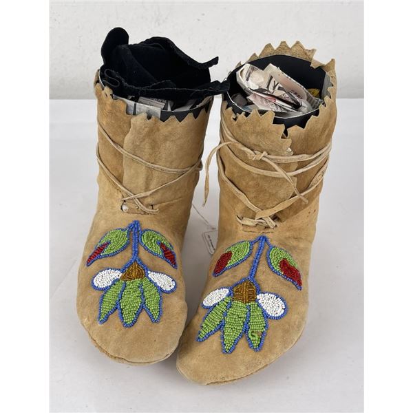Plateau Native American Indian Beaded Moccasins