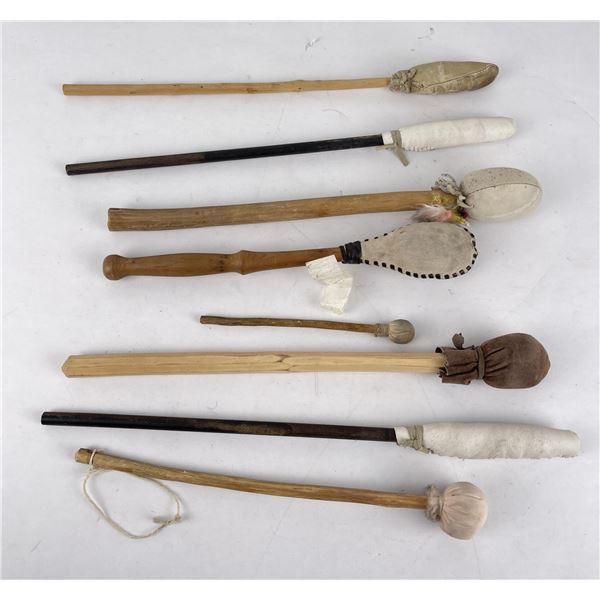 Large Group of Native American Indian Drumsticks