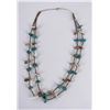 Image 2 : Zuni Heishi Turquoise and Shell Necklace