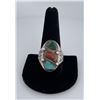 Navajo Turquoise Coral Sterling Silver Ring