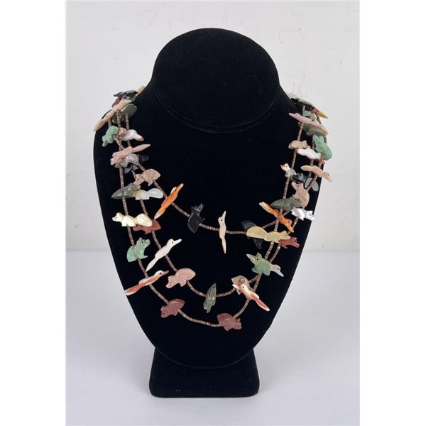 Zuni Heishi Bird Fetish Necklace