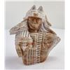 Carved Alabaster Native American Indian Sculpture