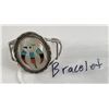 Image 8 : Zuni Inlaid Sterling Silver Bracelet