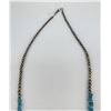 Image 4 : Navajo Sterling Silver Turquoise Nugget Necklace