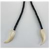 Image 4 : Alaskan Eskimo Inuit Fossil Walrus Bolo Tie