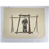 Alaskan Inuit Eskimo Stone Woodblock Print