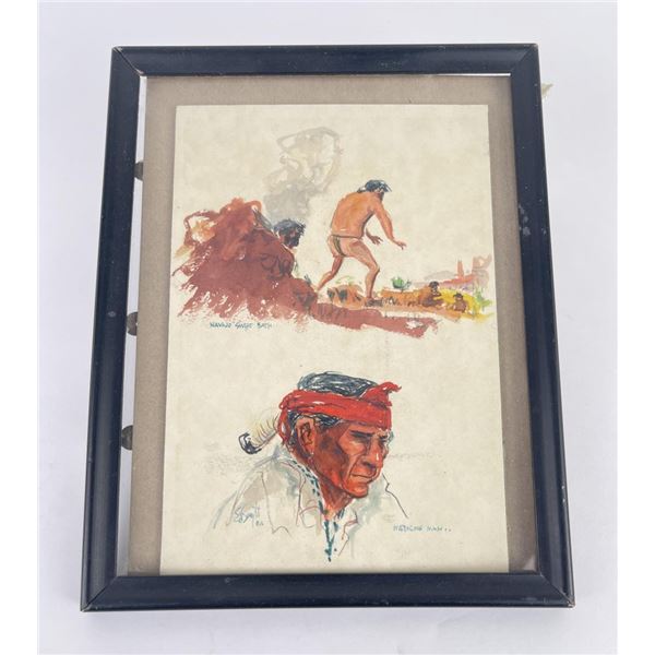 Ed Smyth Indian Watercolor Painting