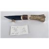Image 1 : Bo Earls Handmade Obsidian Horn Handle Knife