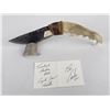 Image 1 : Bo Earls Handmade Obsidian Jaw Handle Knife