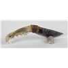 Image 3 : Bo Earls Handmade Obsidian Jaw Handle Knife