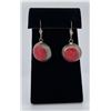 Sterling Silver Red Coral Earrings