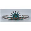 Zuni Sterling Turquoise Petit Point Bracelet