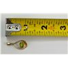 Image 3 : 14K Gold Peridot Necklace Pendant