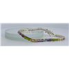 Image 1 : Sterling Silver Semi Precious Tennis Bracelet