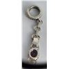 Image 3 : Sterling Silver Garnet Amethyst Link Bracelet