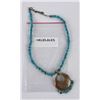 Image 10 : Navajo Sterling Silver Turquoise Necklace