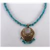 Image 4 : Navajo Sterling Silver Turquoise Necklace