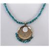Image 7 : Navajo Sterling Silver Turquoise Necklace