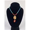 Santo Domingo Indian Turquoise Coral Necklace