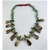 Image 3 : Navajo Buffalo Tooth Turquoise Nugget Necklace