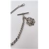Image 2 : Antique European Coin Silver Watch Fob Chain
