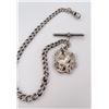 Image 4 : Antique European Coin Silver Watch Fob Chain