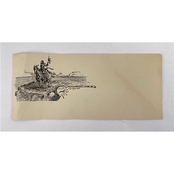 Antique Charles M Russell Envelope Montana