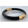 Image 2 : Chinese Black Jade Clasp Bangle Bracelet
