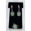 Image 2 : Chinese Jade Earrings and Pendant