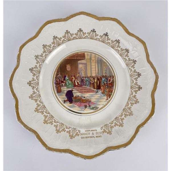 Antique Tanner & Best Culbertson Montana Plate