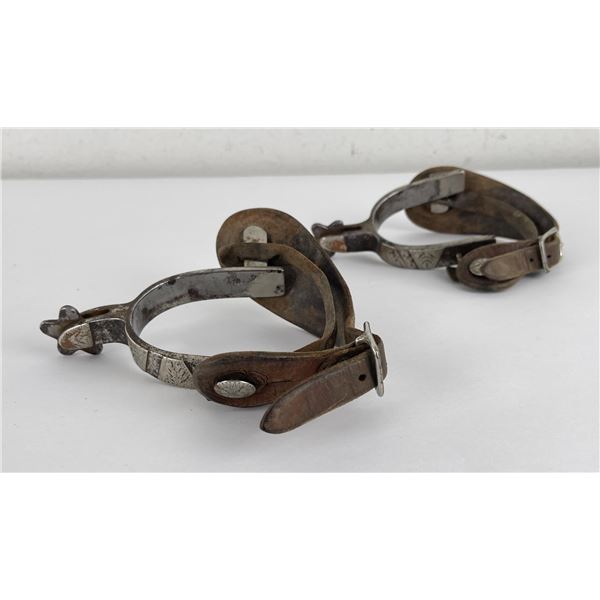 Antique Crockett Montana Cowboy Spurs