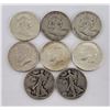 Image 2 : Lot of 8 Silver Half Dollars