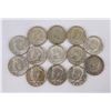 Image 2 : Lot of 13 40% Kennedy Silver Half Dollars